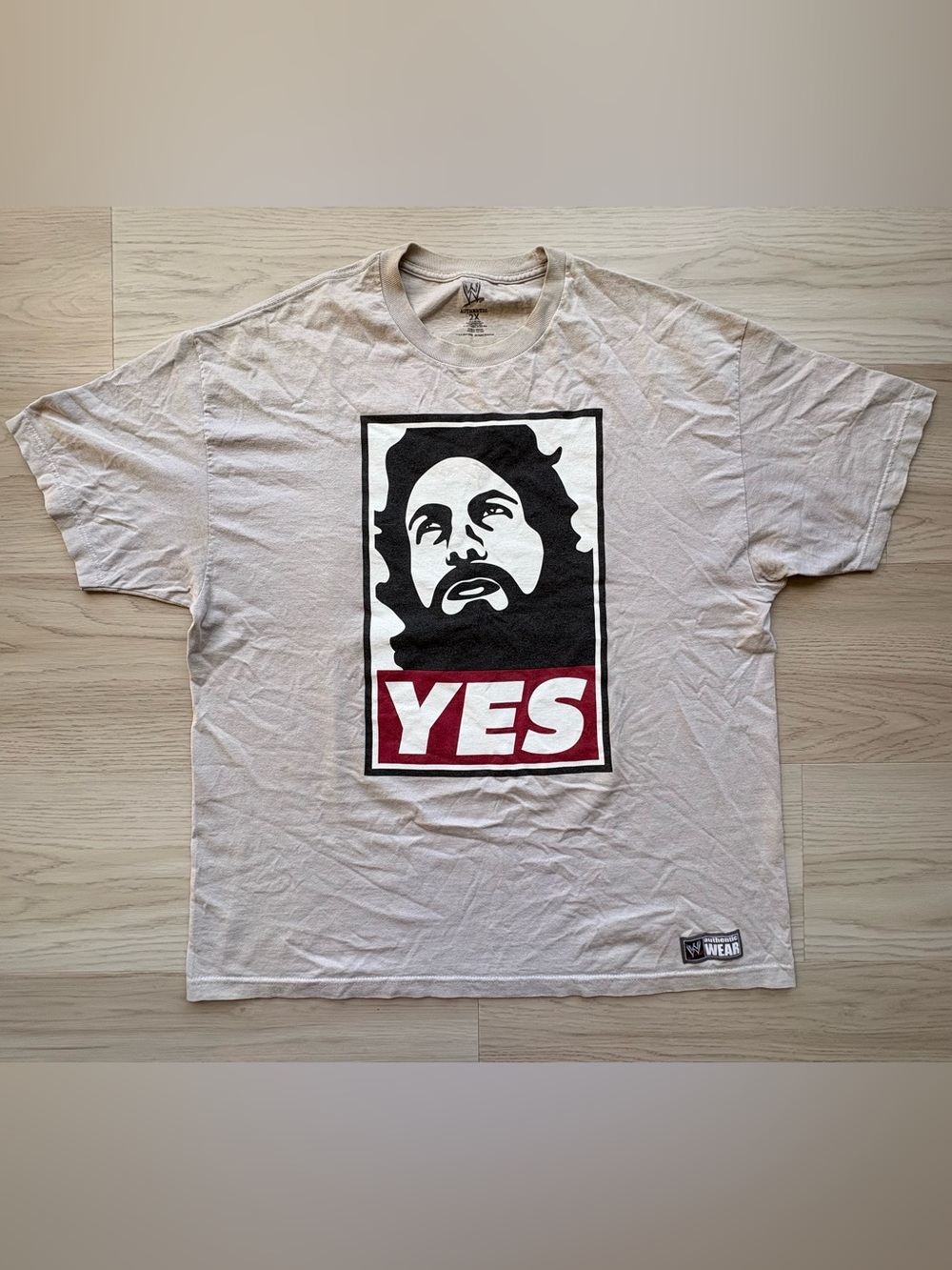 Vintage 2013 WWE Daniel Bryan YES Movement T Shirt 2XL Heather Gray